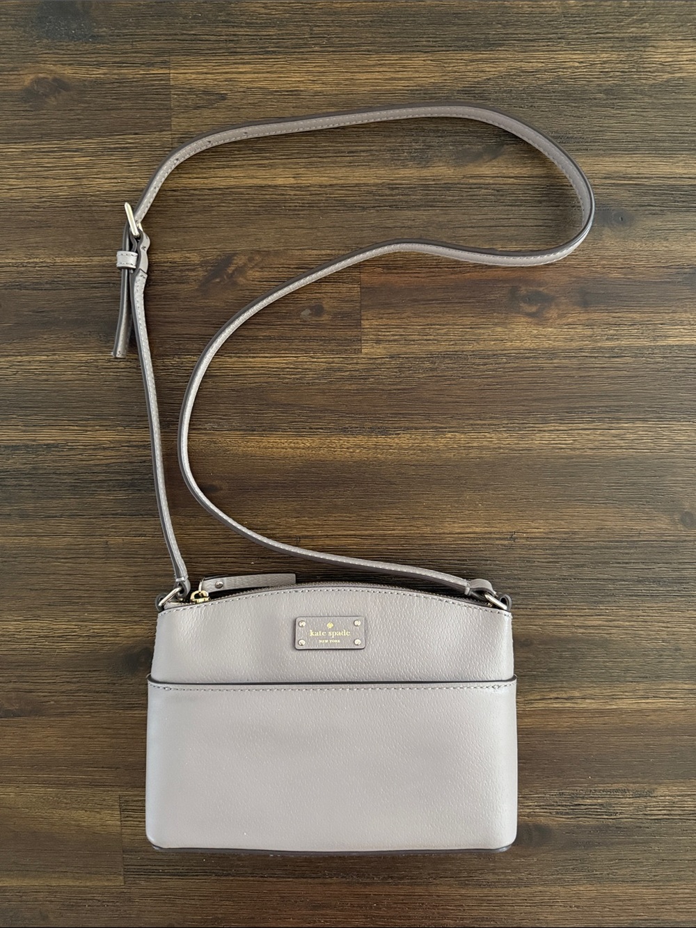 Kate Spade Lavender Leather Zip Top Crossbody Purse
